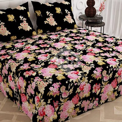 black pure cotton bedsheets