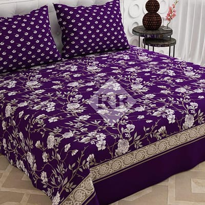 purple pure Cotton bedsheets