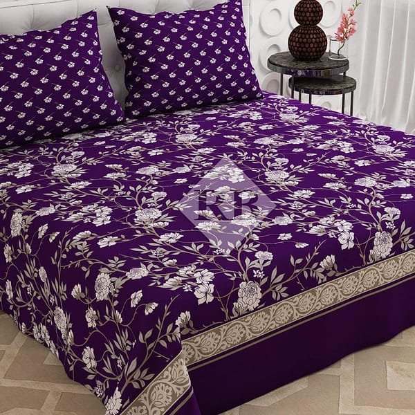purple pure Cotton bedsheet