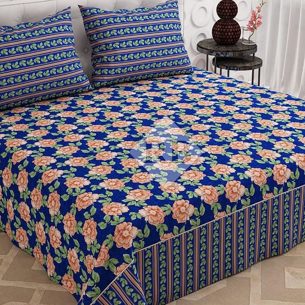 blue pure cotton bedsheet